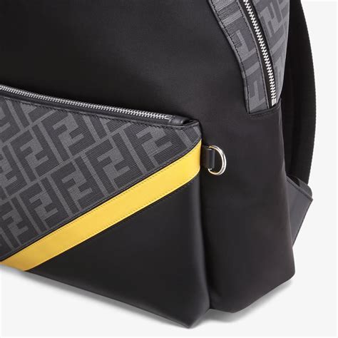 fendi diagonal black backpack.